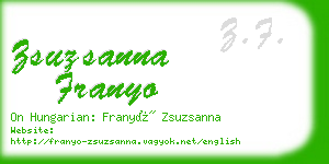 zsuzsanna franyo business card